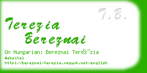 terezia bereznai business card